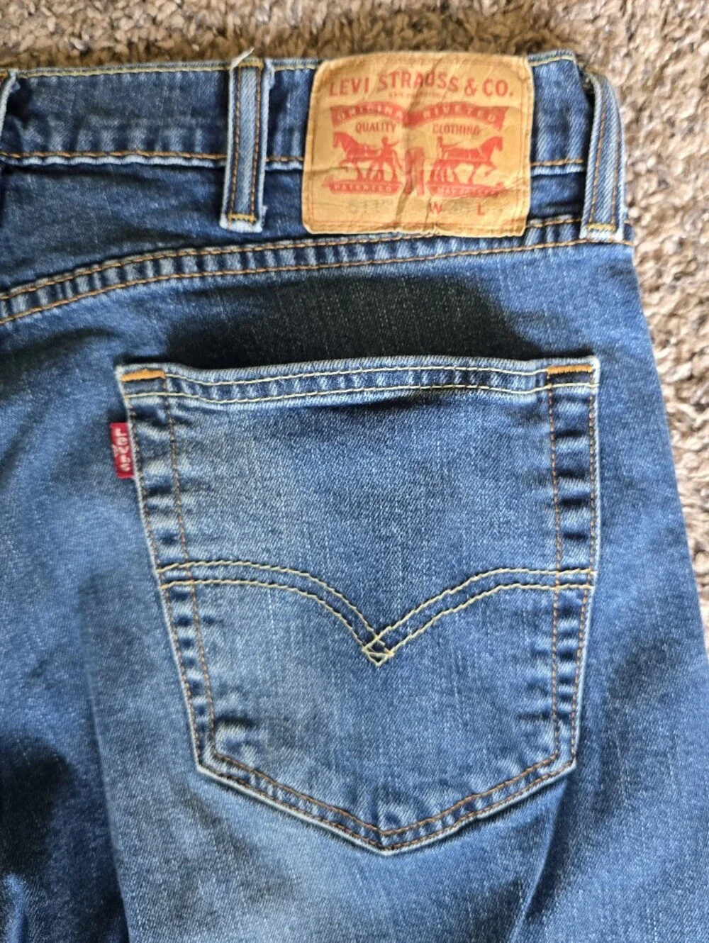 511 Levi's Men's Slim Jeans 38x32 in Medium Blue Wash